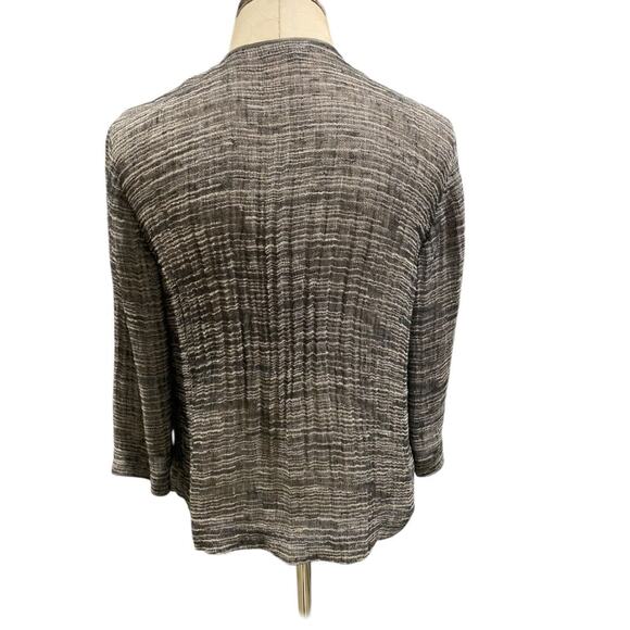 Size XS Eileen Fisher Womens Linen Blend Open Jacket Lightweight Gray - Picture 5 of 7